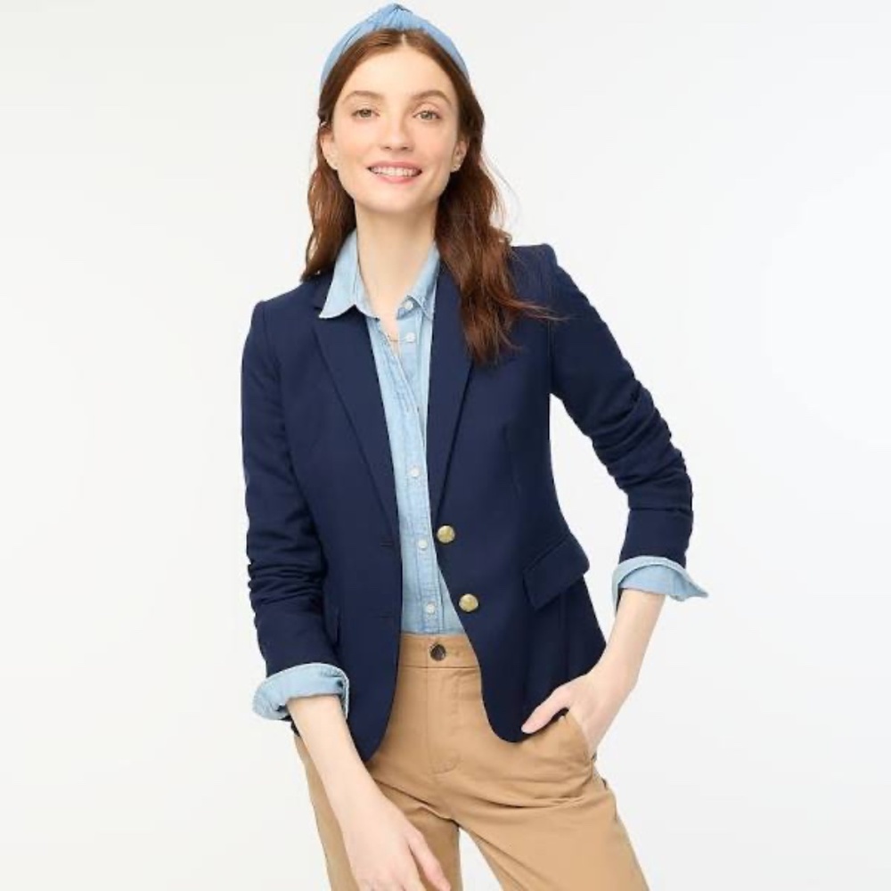 NWT J. Crew Ladies Navy Blue Blazer